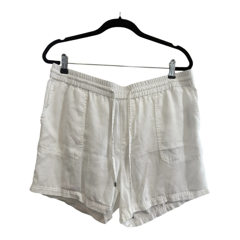 Lauren Ralph Lauren 100% Tencel White Pull on Drawstring Shorts Size 14